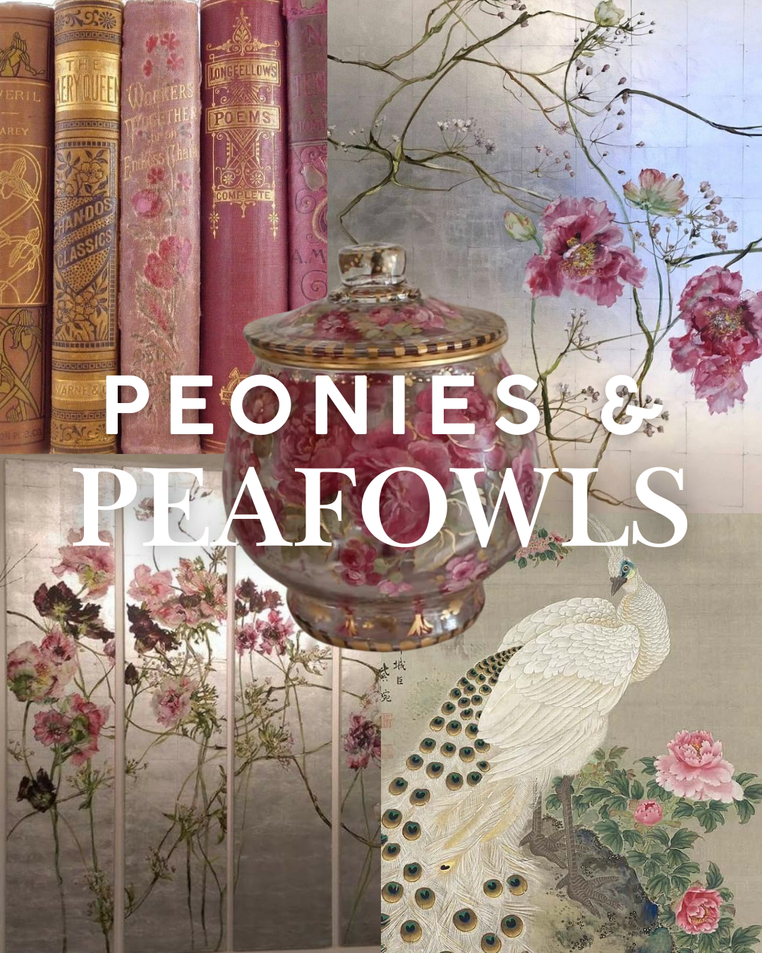 Peonies & Peafowls Mood-board